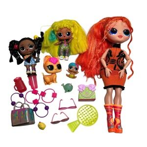 LOL Surprise OMG Doll Lot with Accessories Kids Fashion Dolls 17 pc Mixed Bundle